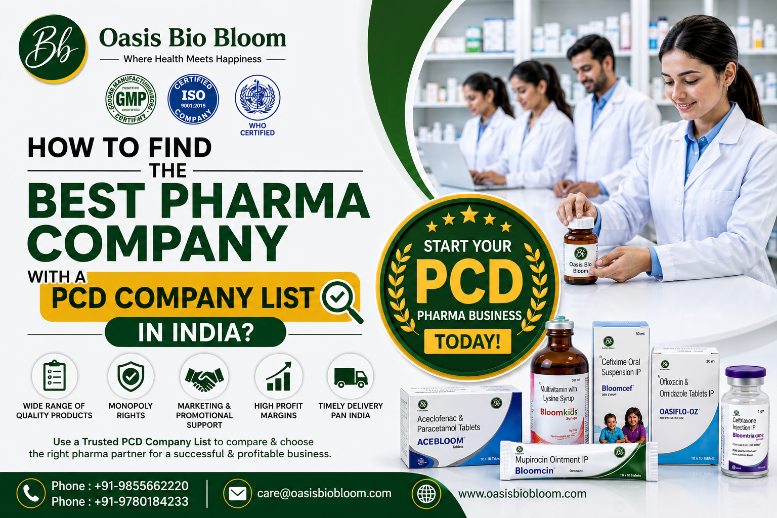 Best Pharma Company with a PCD Company List in India