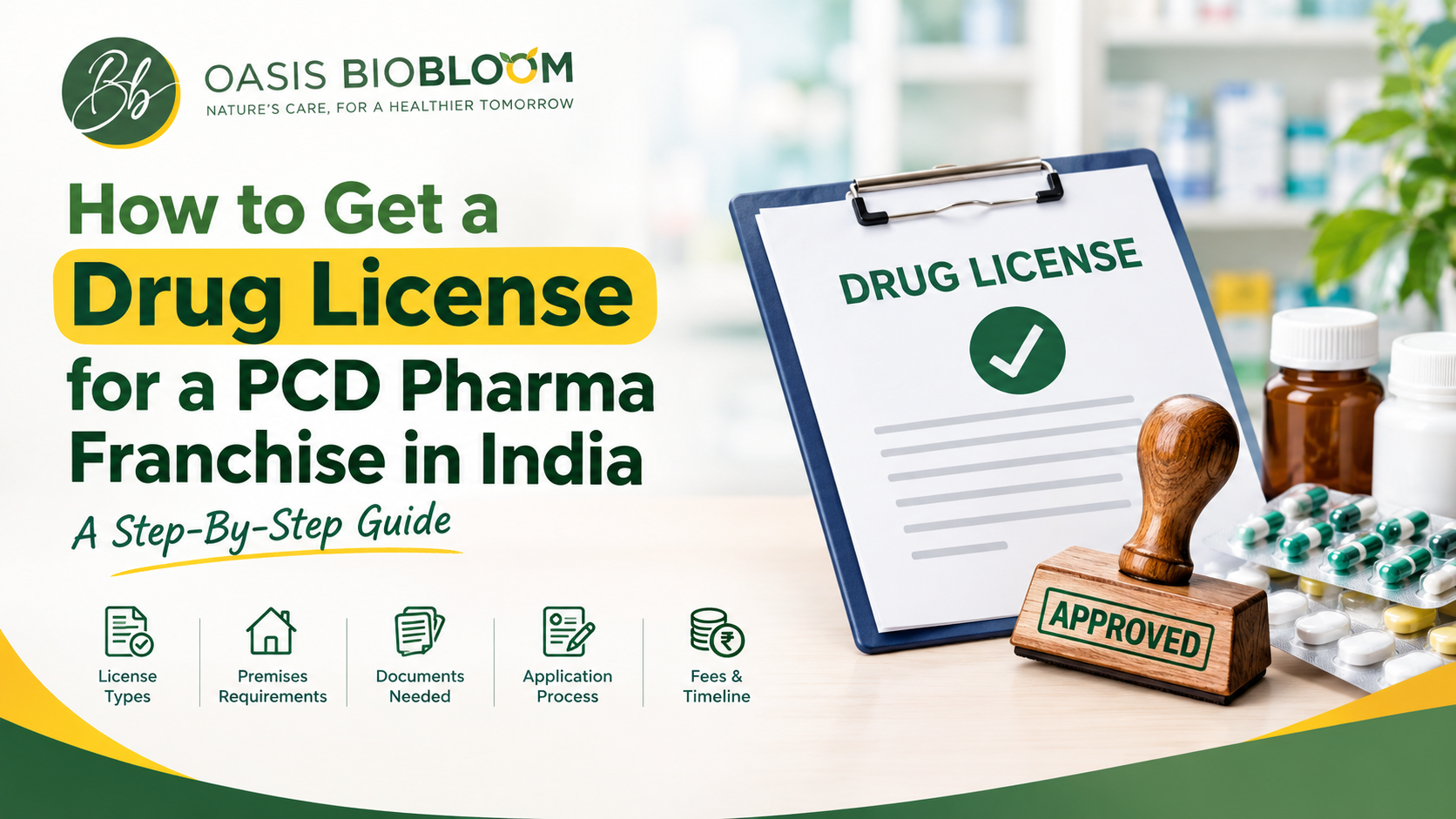 Drug license for a PCD Pharma Franchise in India